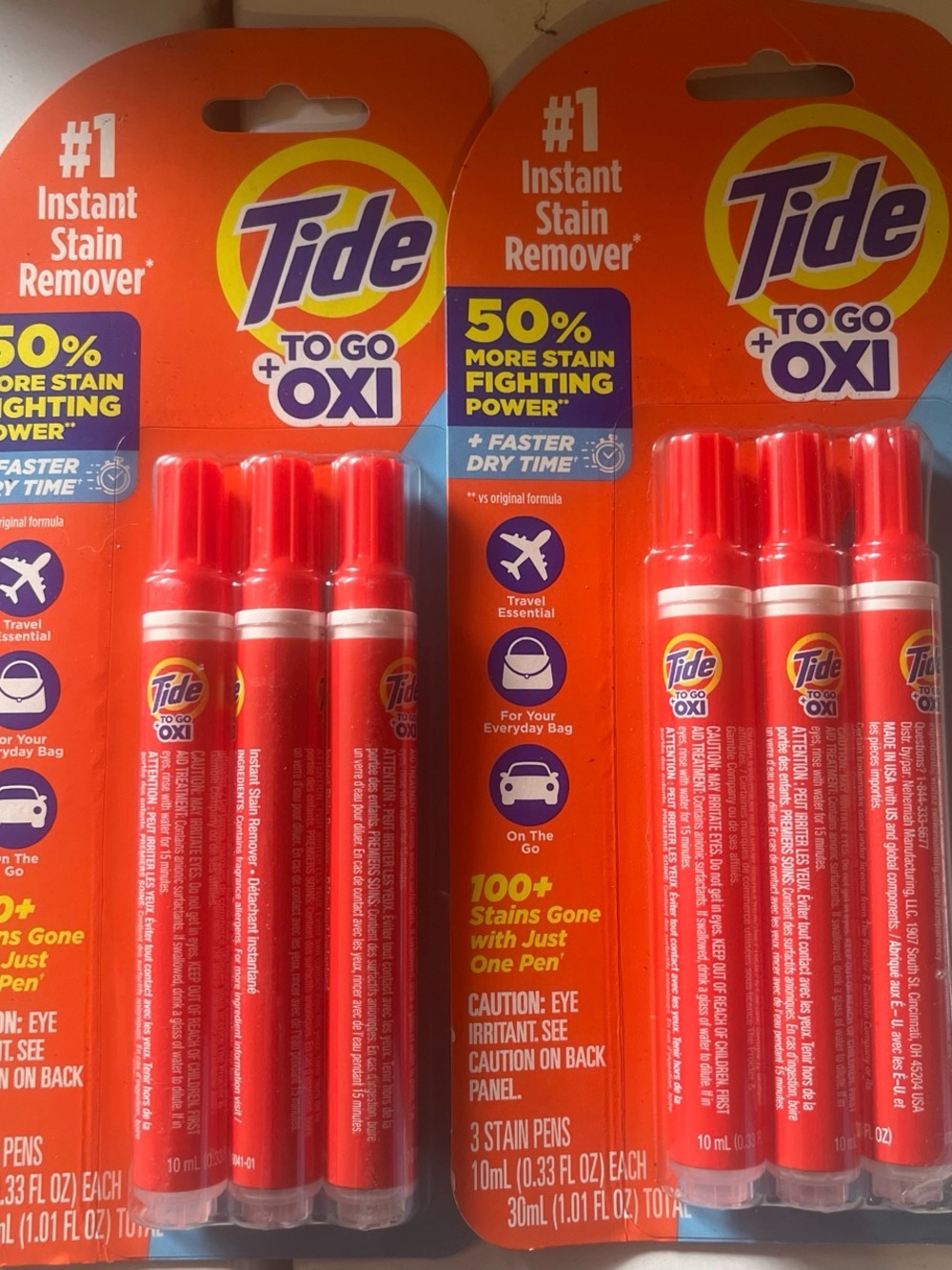 Tide To Go OXI Instant Stain Remover Pens - Red